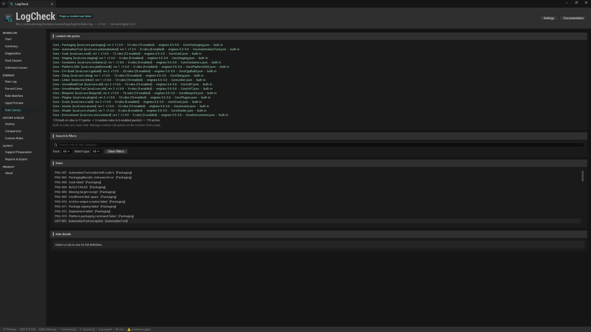 LogCheck Rule Library