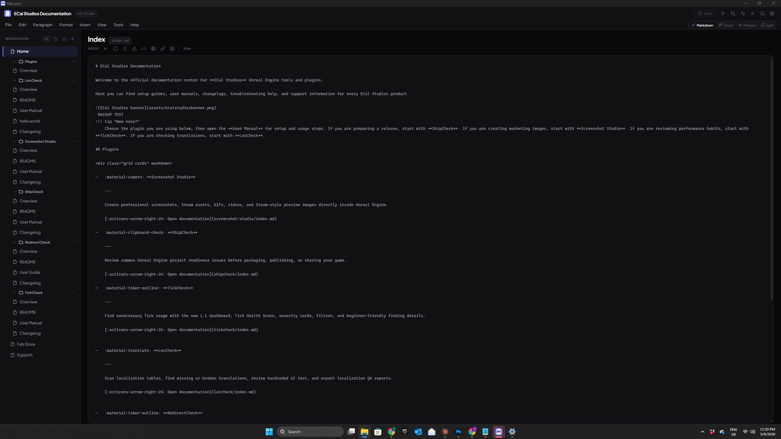 MkLume Markdown editor