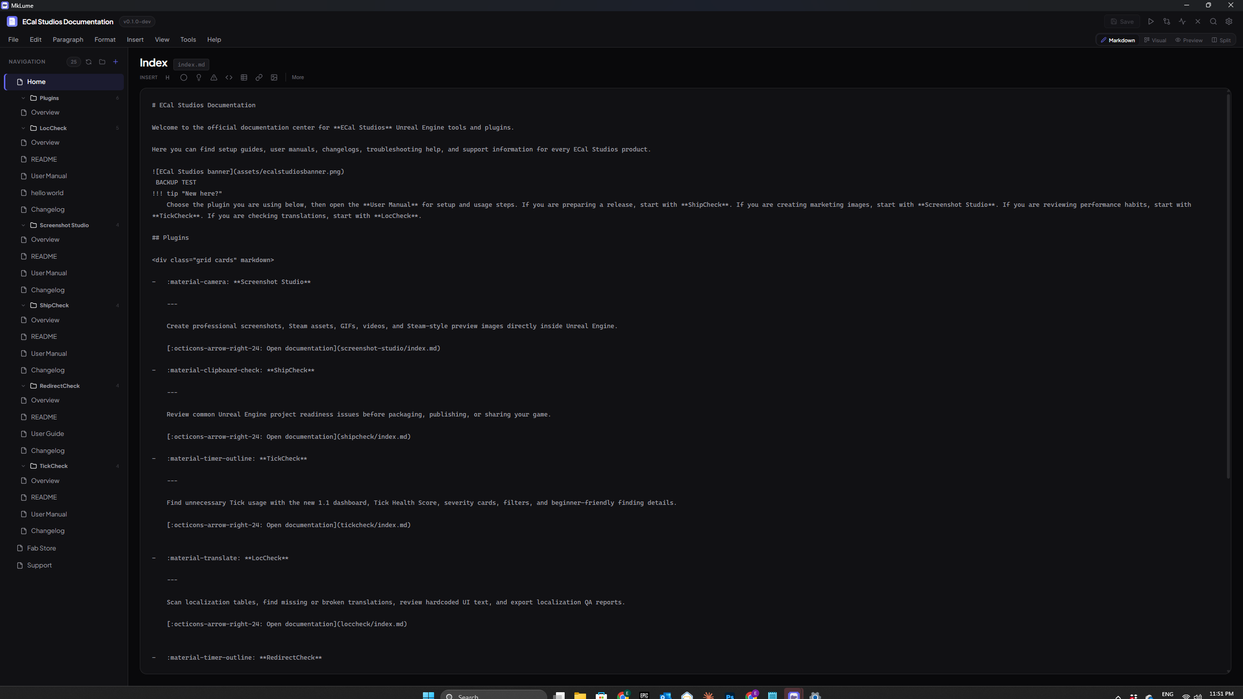 MkLume visual editor with block-based editing